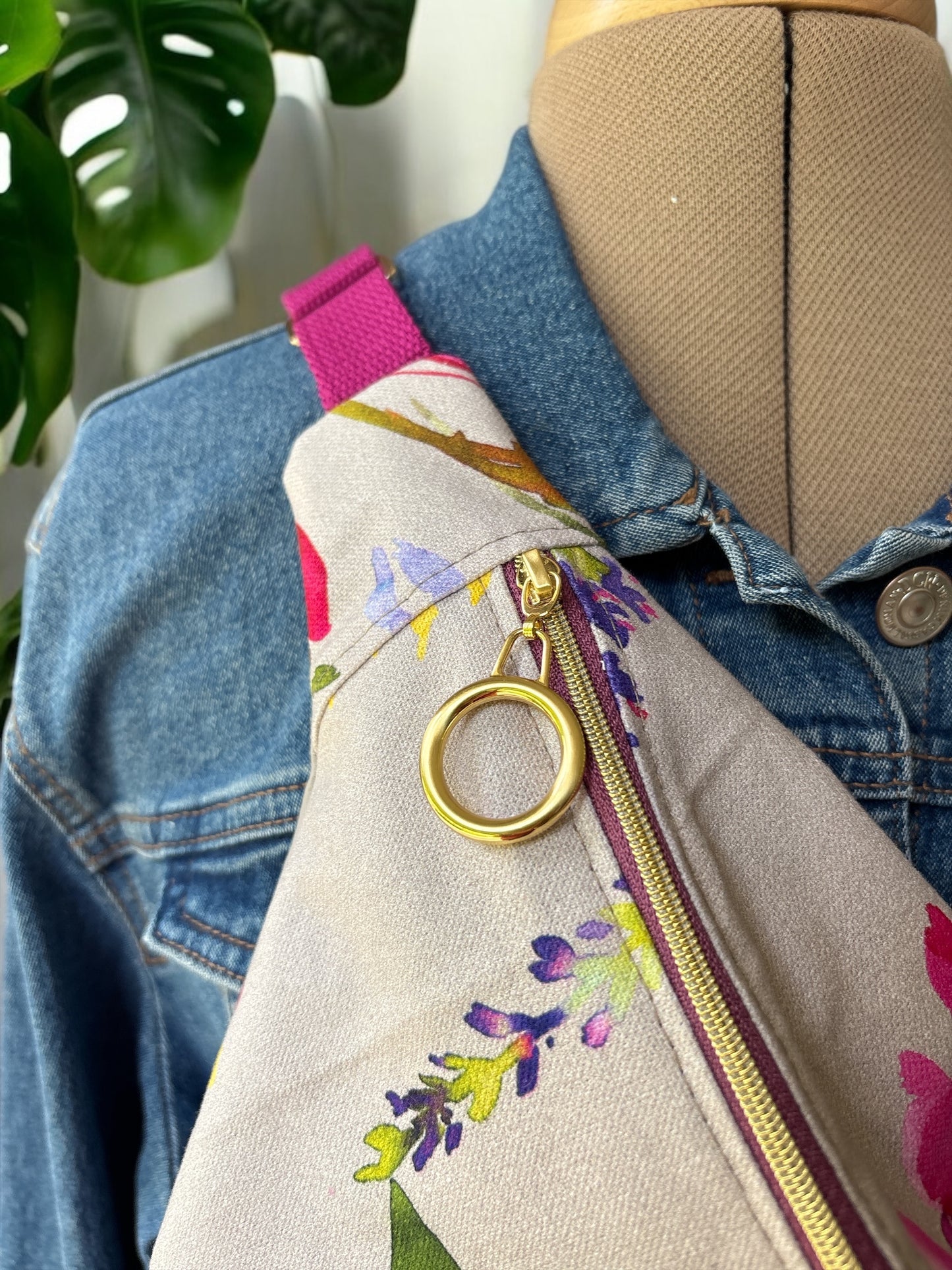 Sac Banane adulte en toile de coton Maison THEVENON et simili cuir -Pièce unique-