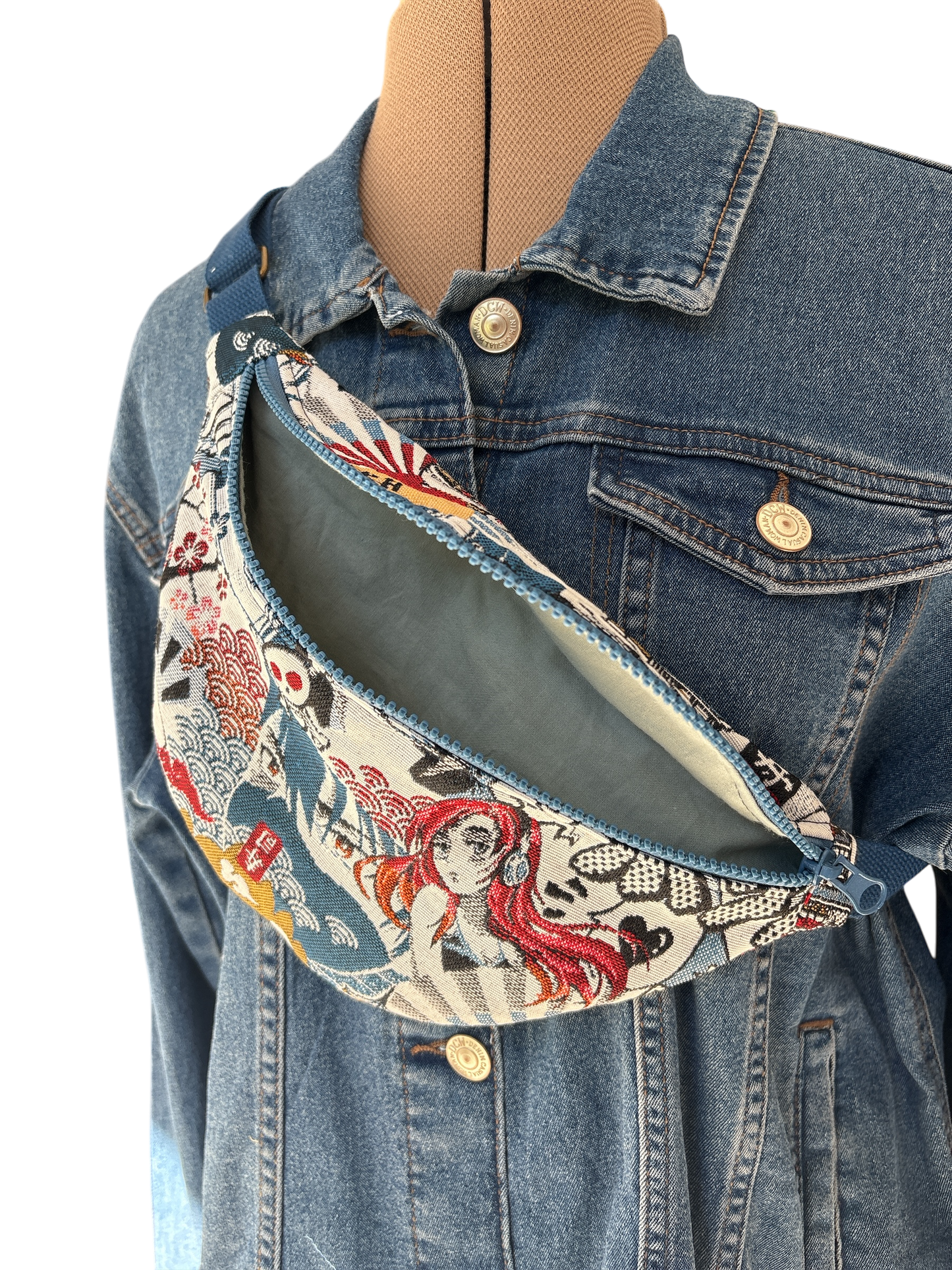 Sac Banane en jacquard de coton Manga -30x16 cm