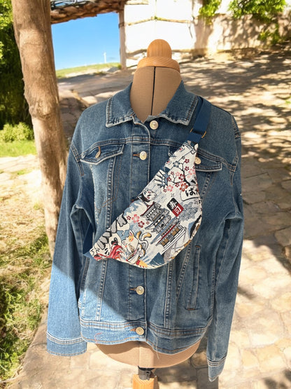Sac Banane en jacquard de coton Manga  -30x16 cm