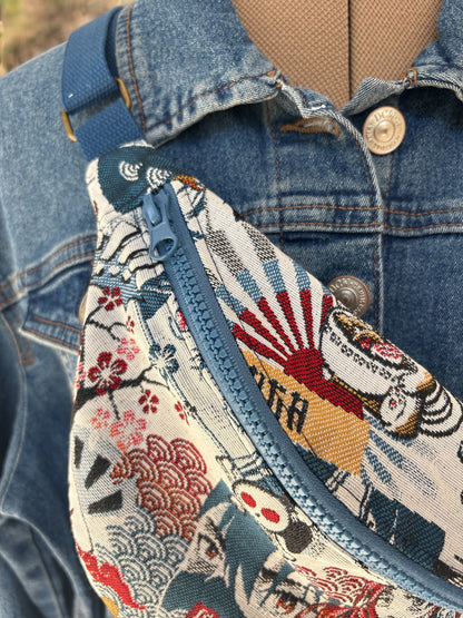 Sac Banane en jacquard de coton Manga  -30x16 cm