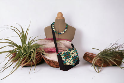 Sac à main tissu Wax - 25x20x7cm-Pièce unique