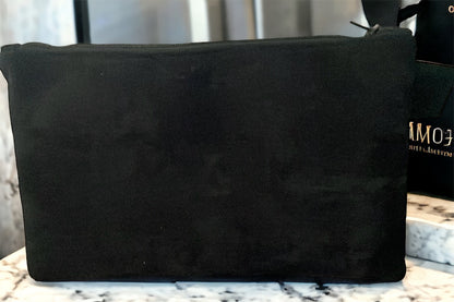 Trousse plate 32x18 cm-velours noir -Pièce unique